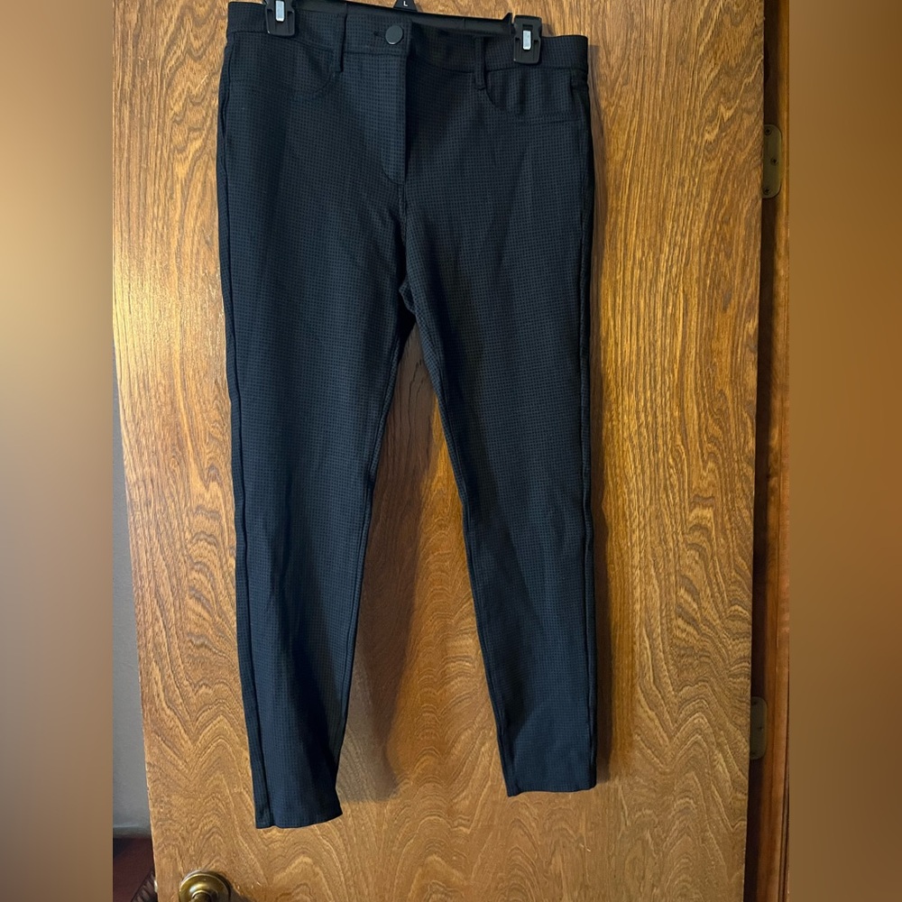 LOFT Black Patterned Trousers - image 1